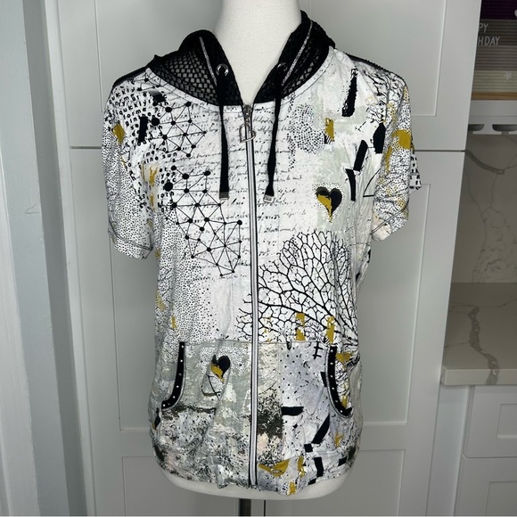 SIMPLY ART BY DOLCEZZA HOODIE JACKET BLOUSE STYLE 22651 WOMEN’S SIZE SMALL - Picture 2 of 10